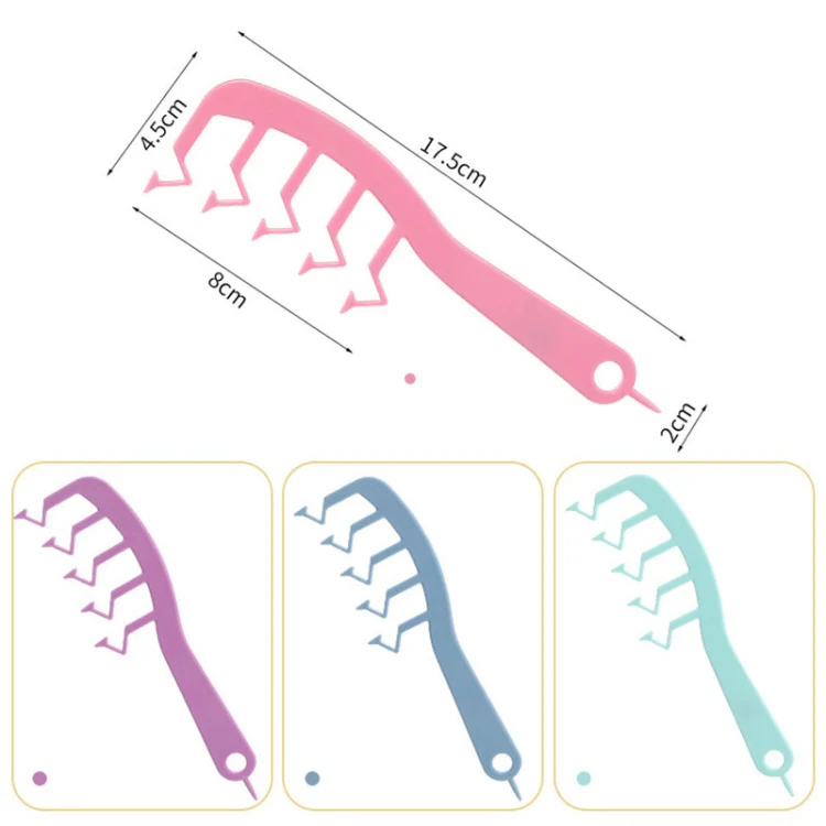 10pcs Z Shape Hair Combs Portable Hair Styling Tool(Pink) - Image 2