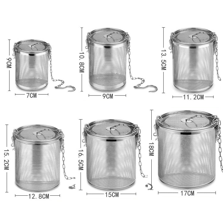 11.2x13.5cm 304 Stainless Steel Brine Basket Tea Residue Ball Soup Material Box - Image 4