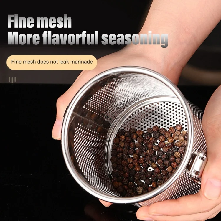 11.2x13.5cm 304 Stainless Steel Brine Basket Tea Residue Ball Soup Material Box - Image 9