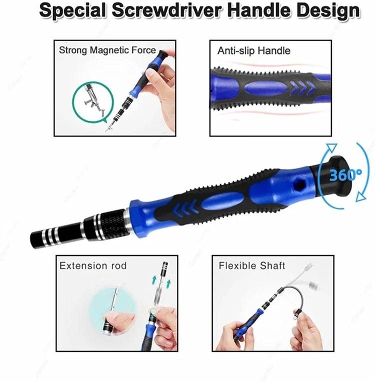 110 in 1 Magnetic Plum Screwdriver Mobile Phone Disassembly Repair Tool(Blue) - Image 5