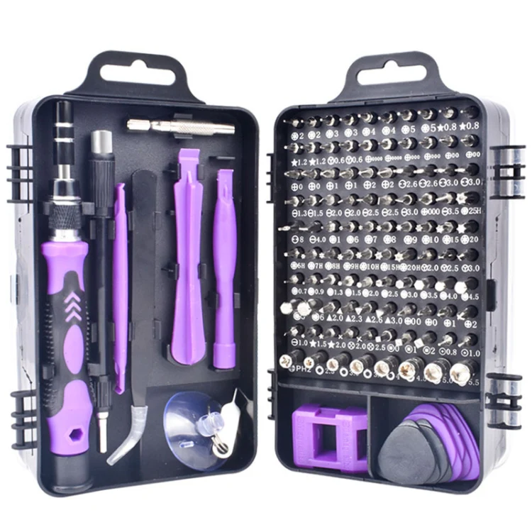 110 in 1 Magnetic Plum Screwdriver Mobile Phone Disassembly Repair Tool(Purple) - Image 2