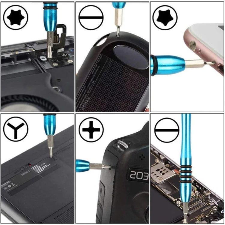 110 in 1 Watch Mobile Phone Disassembly Maintenance Tool Multi-function Chrome Vanadium Steel Screwdriver Set(Blue) - Image 11