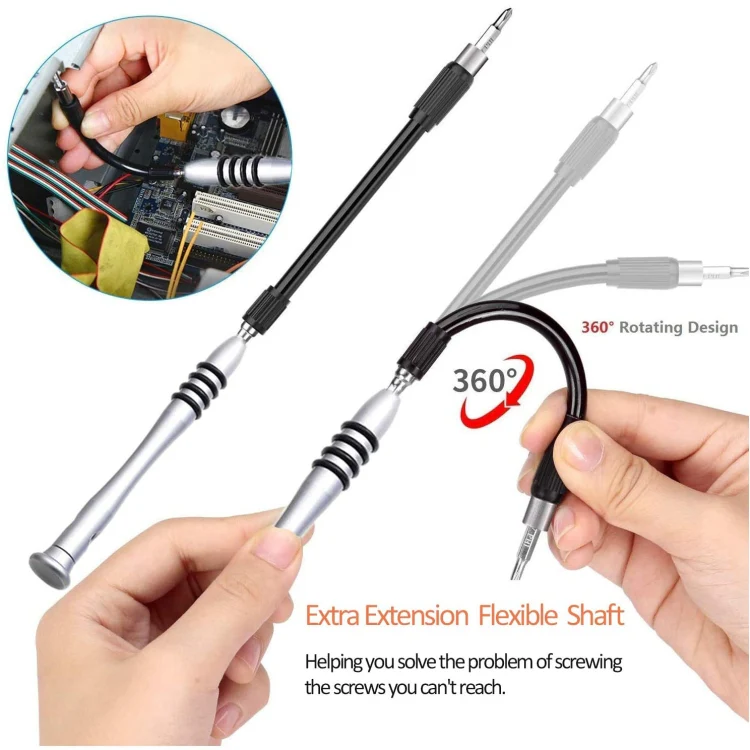110 in 1 Watch Mobile Phone Disassembly Maintenance Tool Multi-function Chrome Vanadium Steel Screwdriver Set(Yellow) - Image 12