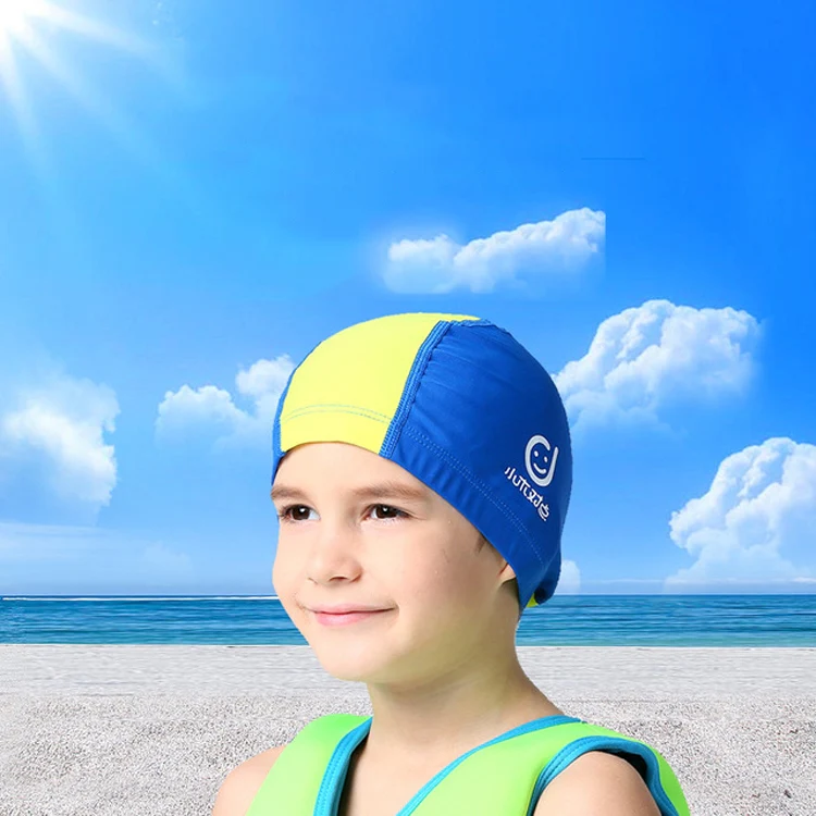 1101 Middle Age Children Deepen Summer Sun Protection Swimming Caps(Purple) - Image 7