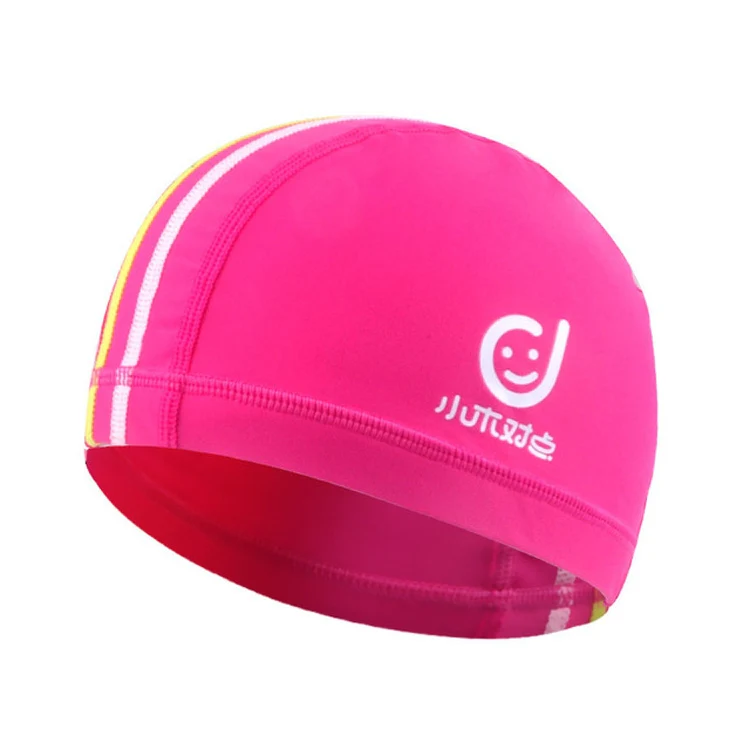 1101 Middle Age Children Deepen Summer Sun Protection Swimming Caps(Rose Red) - Image 2