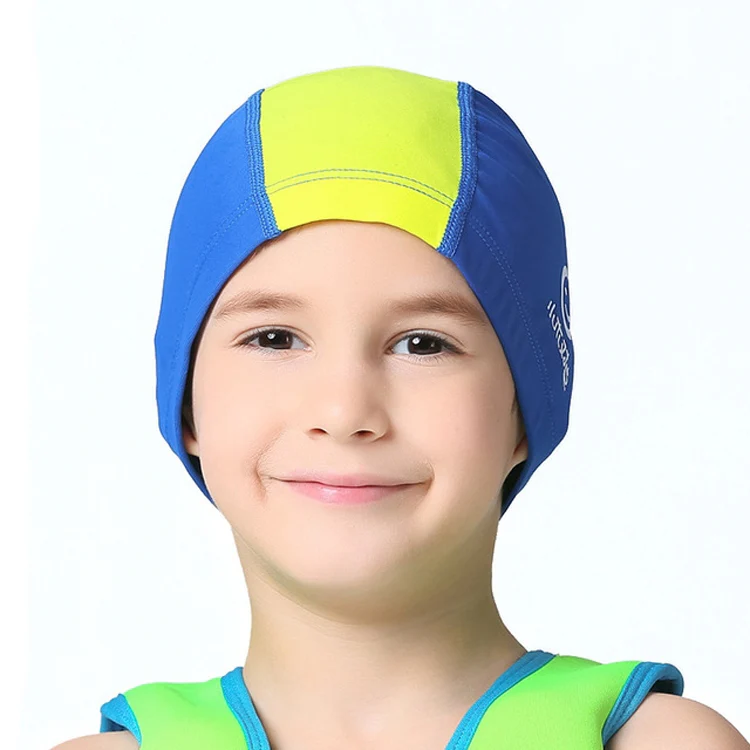 1101 Middle Age Children Deepen Summer Sun Protection Swimming Caps(Yellow) - Image 3