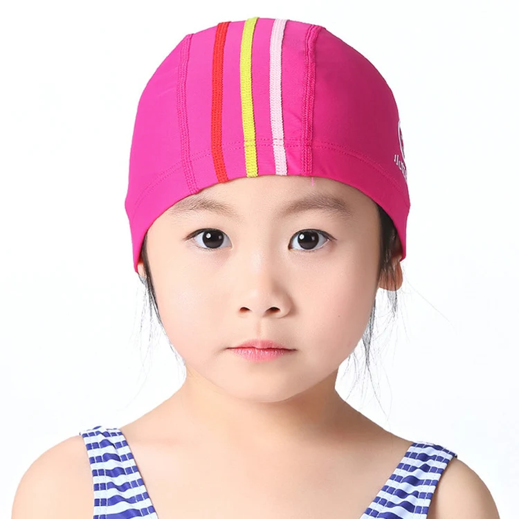 1101 Middle Age Children Deepen Summer Sun Protection Swimming Caps(Yellow) - Image 4
