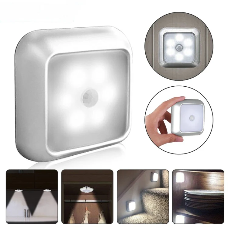 1143 Human Body Sensation Night Light Smart Home Sensing Lights, Light color: White Shell White Light - Image 4