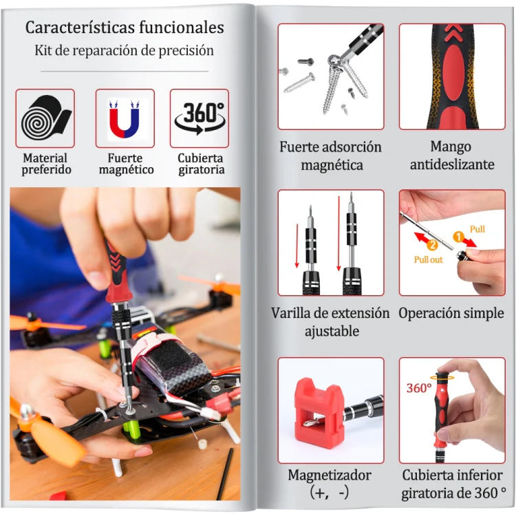 115 in 1 Precision Screw Driver Mobile Phone Computer Disassembly Maintenance Tool Set(Red) - Image 10