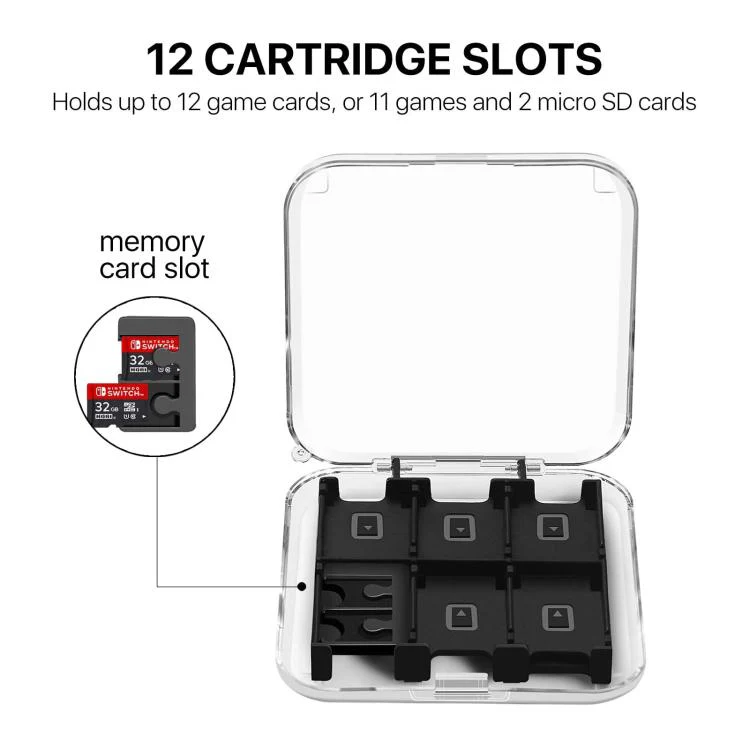12 in 1 Box Memory Card Holder Box for Nintendo Switch(Black) - Image 6