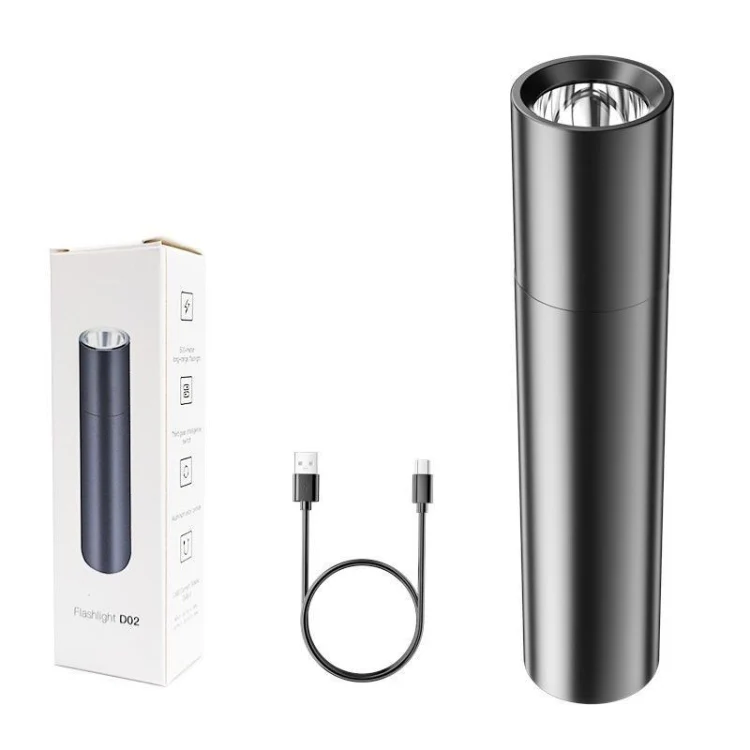 1200mAh LED Outdoor Strong Lighting Lithium Battery Flashlight, Color: Zoom Silver - Image 11