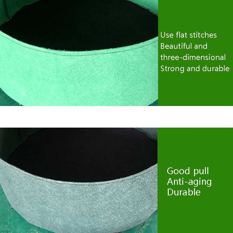120x30cm 340L Felt Planting Barrel Indoor Outer Round Plant Bag Non-Woven Seedling Bag(Camel) - Image 4