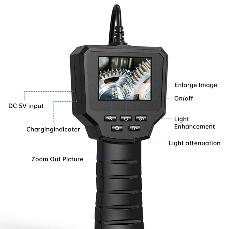 128AV 8mm Lenses Industrial Pipeline Endoscope with 2.4 inch Screen, Spec:3m Tube - Image 8