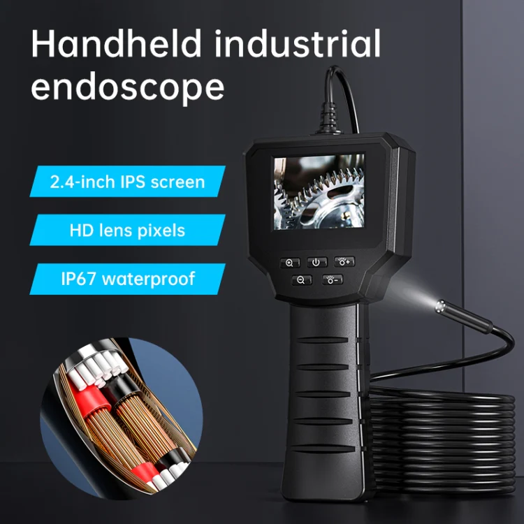128AV 8mm Lenses Industrial Pipeline Endoscope with 2.4 inch Screen, Spec:5m Tube - Image 2