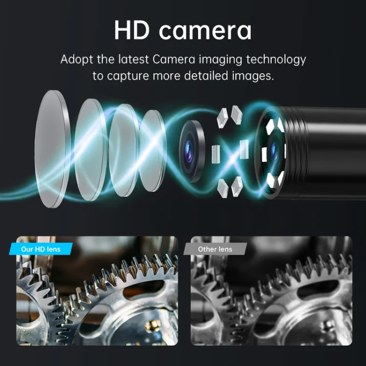 128AV 8mm Lenses Industrial Pipeline Endoscope with 2.4 inch Screen, Spec:5m Tube - Image 4