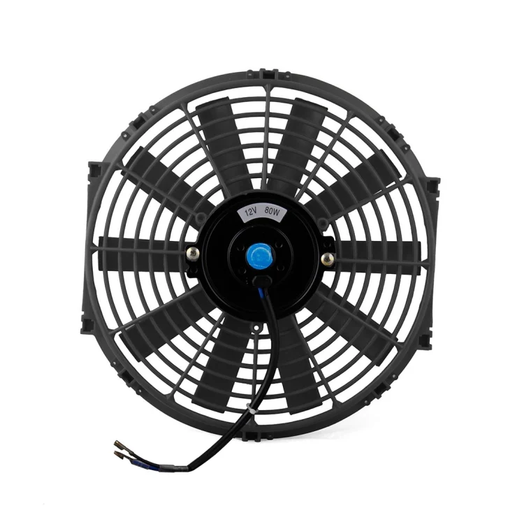 12V 80W 12 inch Car Cooling Fan High-power Modified Tank Fan Cooling Fan Powerful Auto Fan Mini Air Conditioner for Car(Black) - Image 2