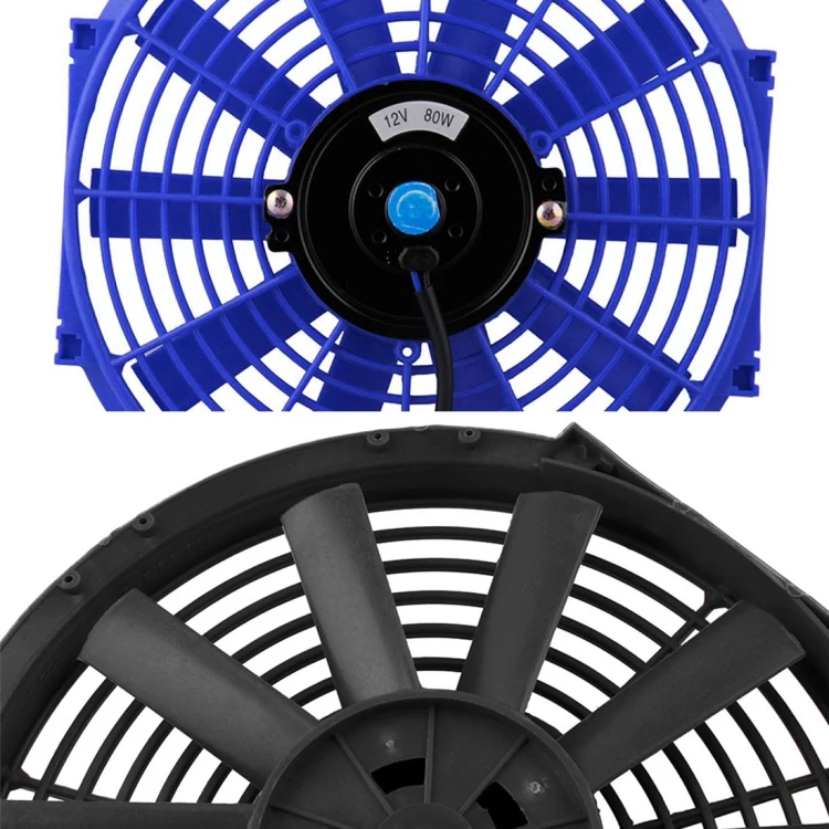 12V 80W 12 inch Car Cooling Fan High-power Modified Tank Fan Cooling Fan Powerful Auto Fan Mini Air Conditioner for Car(Black) - Image 4