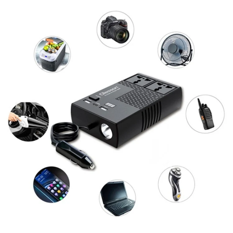12V to 220V Car High-Power 200W Power Socket Car Charger Cigarette Lighter Car Inverter - Image 3