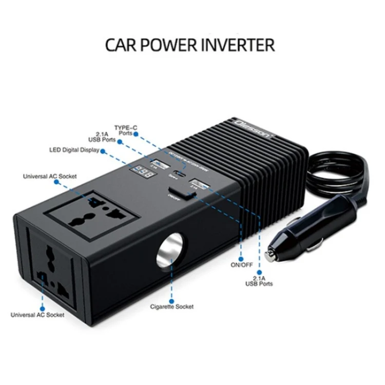 12V to 220V Car Power Inverter 200W Power Socket Car Cigarette Lighter Charger - Image 3