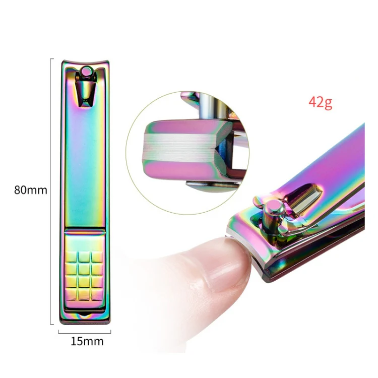 13 In 1 FABIYAN Color Titanium Nail Art Tool Set Dead Skin Shears Steel Push Nail File Pliers - Image 5