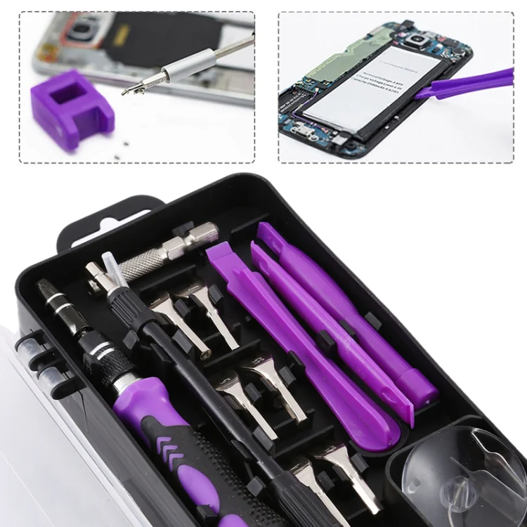 135 in 1 DIY Mobile Phone Disassembly Tool Clock Repair Multi-function Tool Screwdriver Set(Black Red) - Image 9