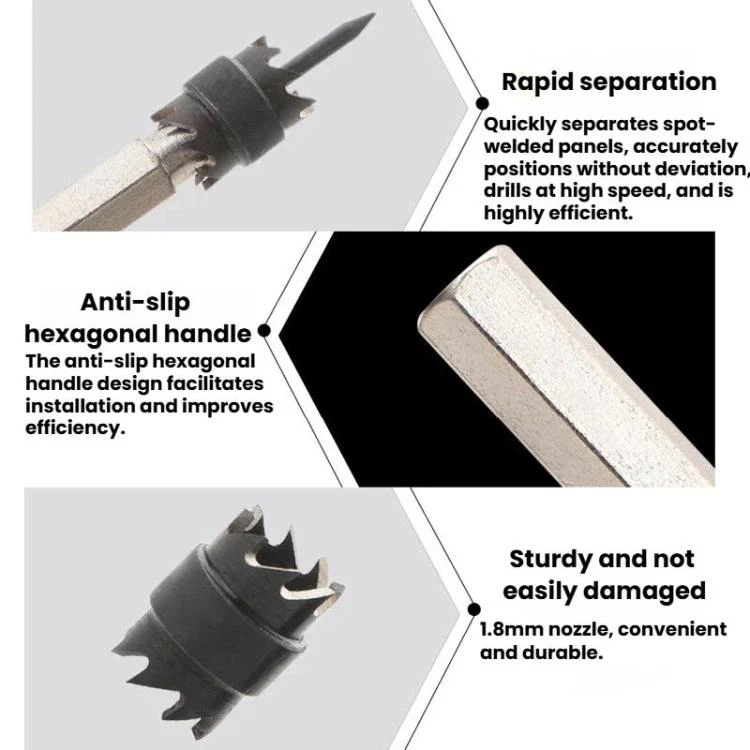 13pcs / set High Speed Steel Spot Welding Drill Bit Hex Shank Anchor Point Repair Drill Bit - Image 3
