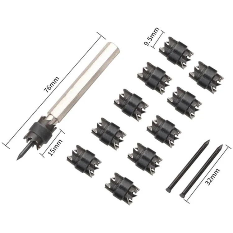 13pcs / set High Speed Steel Spot Welding Drill Bit Hex Shank Anchor Point Repair Drill Bit - Image 4
