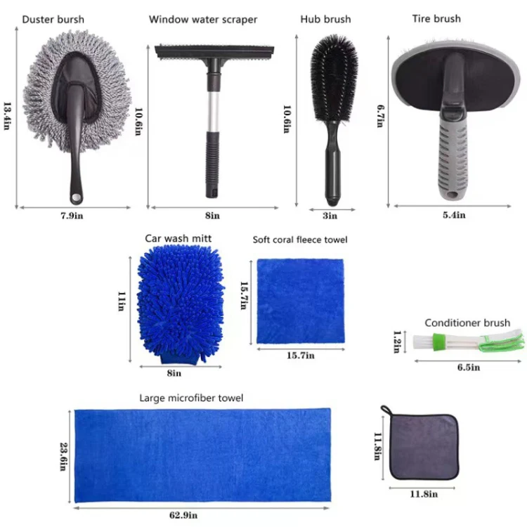 14 PCS / Set Car Wash Gloves Double-Sided Wiper Towel - Image 2