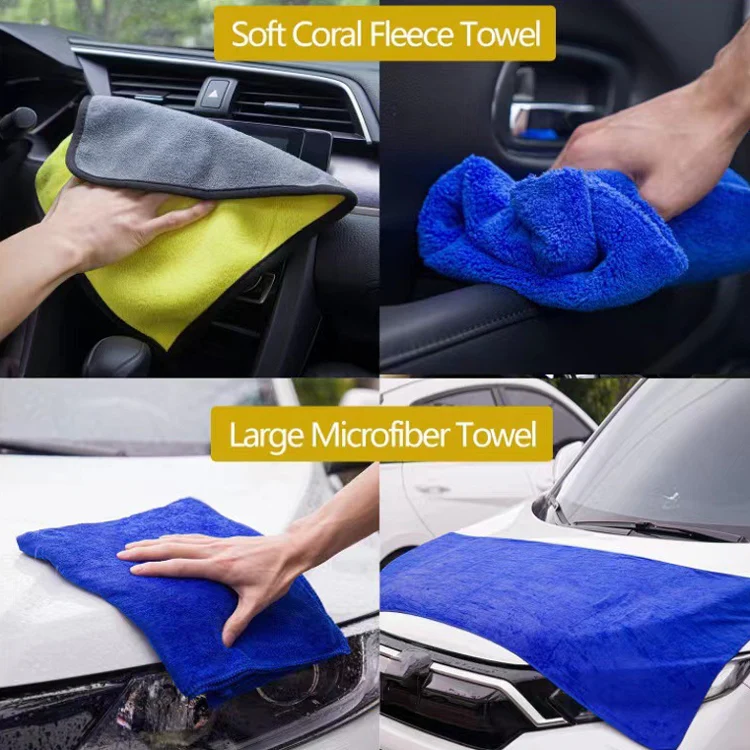 14 PCS / Set Car Wash Gloves Double-Sided Wiper Towel - Image 4