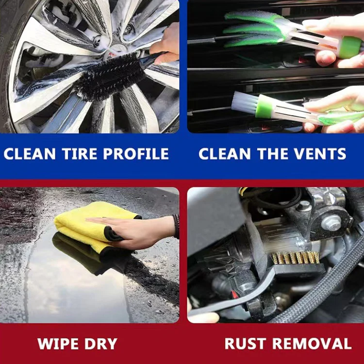 14 PCS / Set Car Wash Gloves Double-Sided Wiper Towel - Image 6
