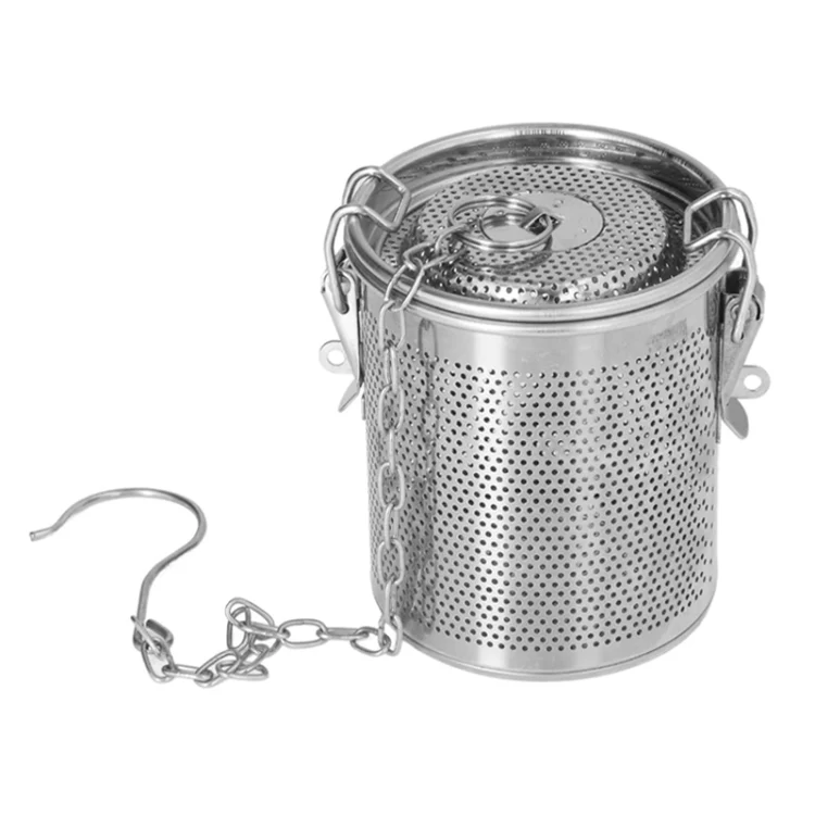 14x16cm 304 Stainless Steel Brine Basket Tea Residue Ball Soup Material Box