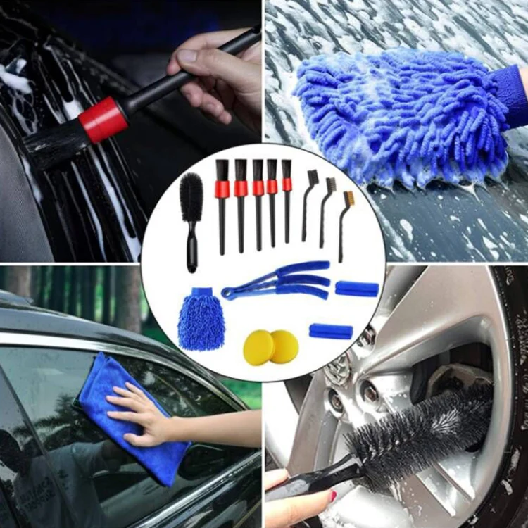 15 PCS / Set Car Cleaning Brush Wax Sponge Car Wash Tool Brush - Image 2