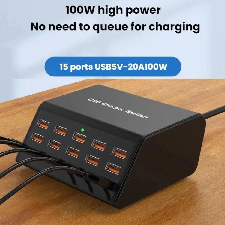 15-Port USB Power Strip Smart Fast Charging Charger(UK Plug) - Image 4