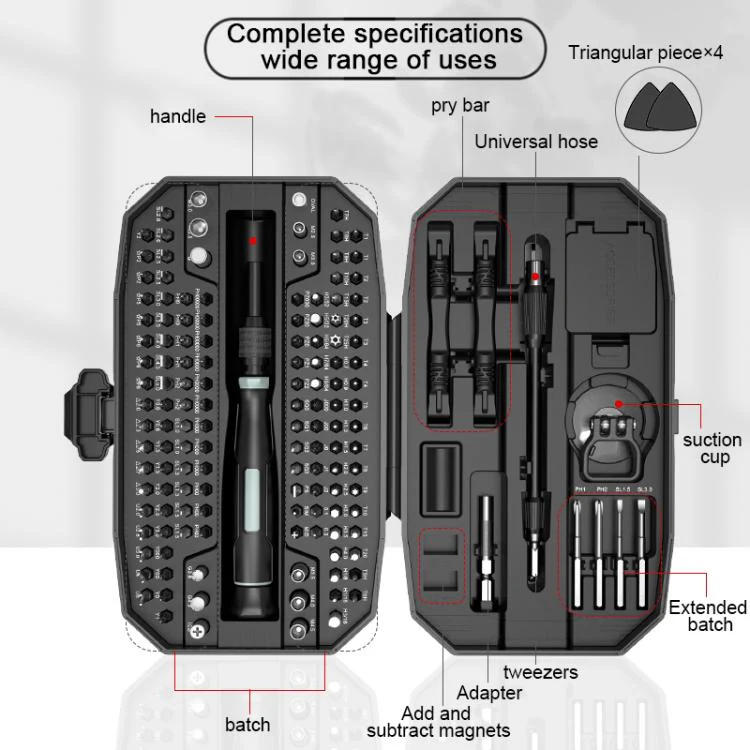 152 in 1 Precision Screwdriver Tool Kit(Black Blue) - Image 2