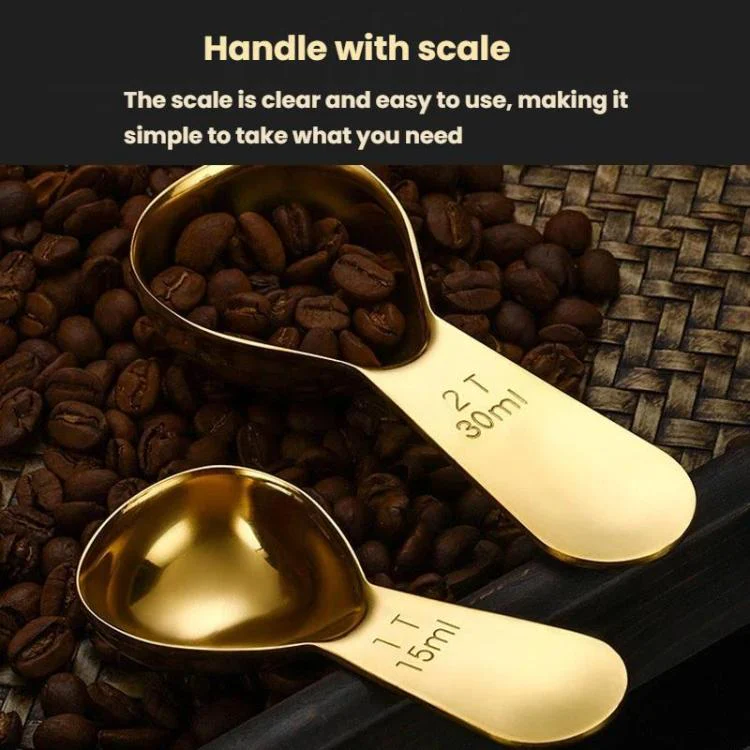 15ml 304 Stainless Steel Thickened Coffee Spoon With Scale Measuring Bean Spoon(Colorful) - Image 4