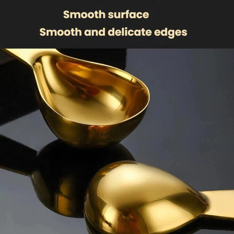 15ml 304 Stainless Steel Thickened Coffee Spoon With Scale Measuring Bean Spoon(Rose Gold) - Image 5