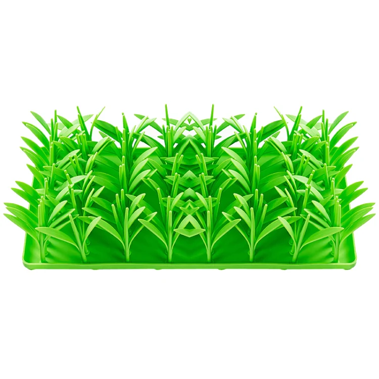 16.9 x 36.1 x 8.65cm Pet Silicone Slow Eating Mat Cats And Dogs Feeding Non-Slip Licking Pads(Green)