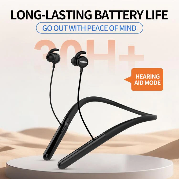 16-Channel Neck-Worn Bluetooth Hearing Aid Headphones Portable Sound Amplifier(Black) - Image 2