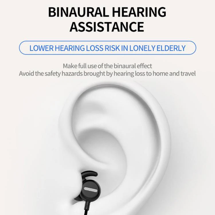 16-Channel Neck-Worn Bluetooth Hearing Aid Headphones Portable Sound Amplifier(Black) - Image 8