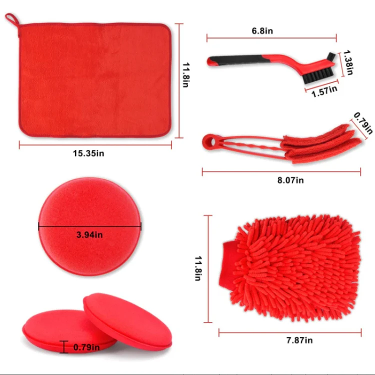 18 PCS / Set Car Wash Cleaning Brush Waterproof Car Wash Gloves - Image 3