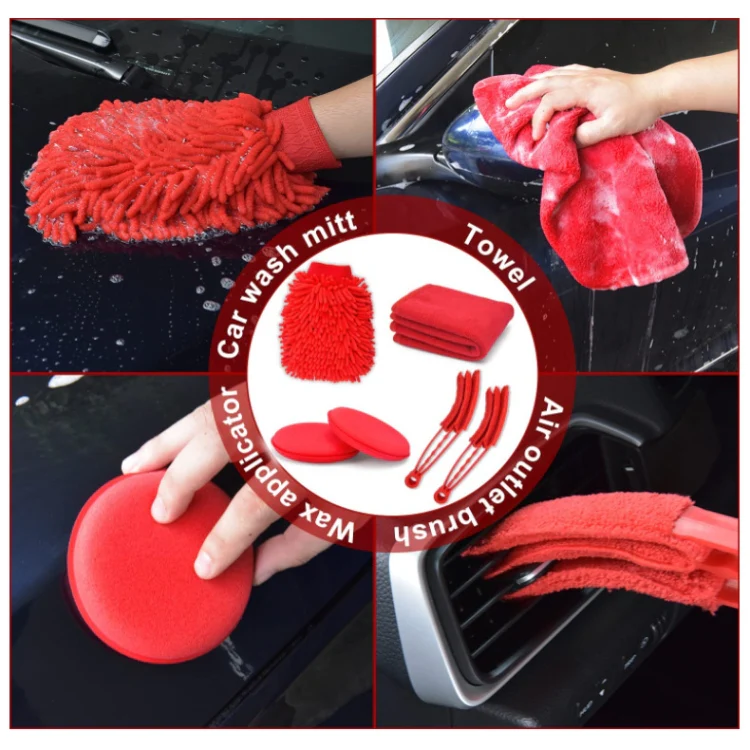 18 PCS / Set Car Wash Cleaning Brush Waterproof Car Wash Gloves - Image 6