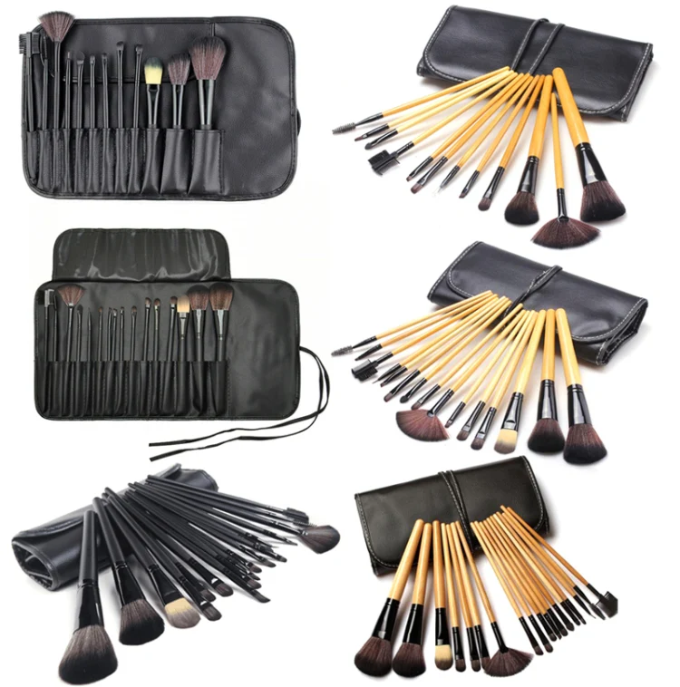 18 PCS / Set Wood Color Makeup Brush Set Loose Powder Brush Makeup Tool - Image 2