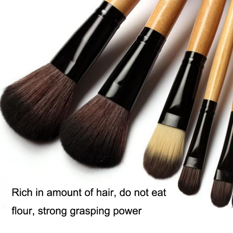18 PCS / Set Wood Color Makeup Brush Set Loose Powder Brush Makeup Tool - Image 5