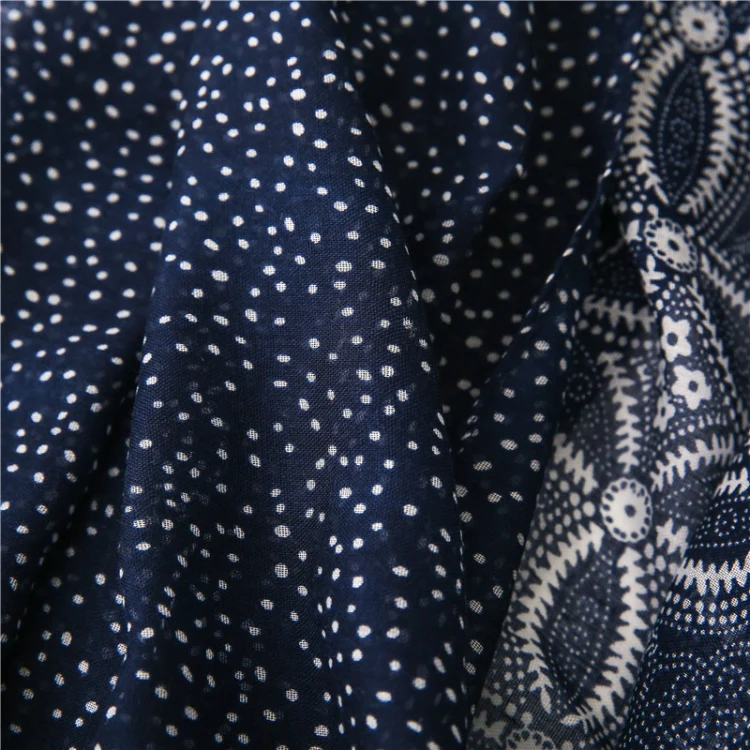 180 X 85cm  Women Cotton And Linen Scarf Retro Splicing Bohemian Printed Silk Shawl SL1904-122 - Image 5