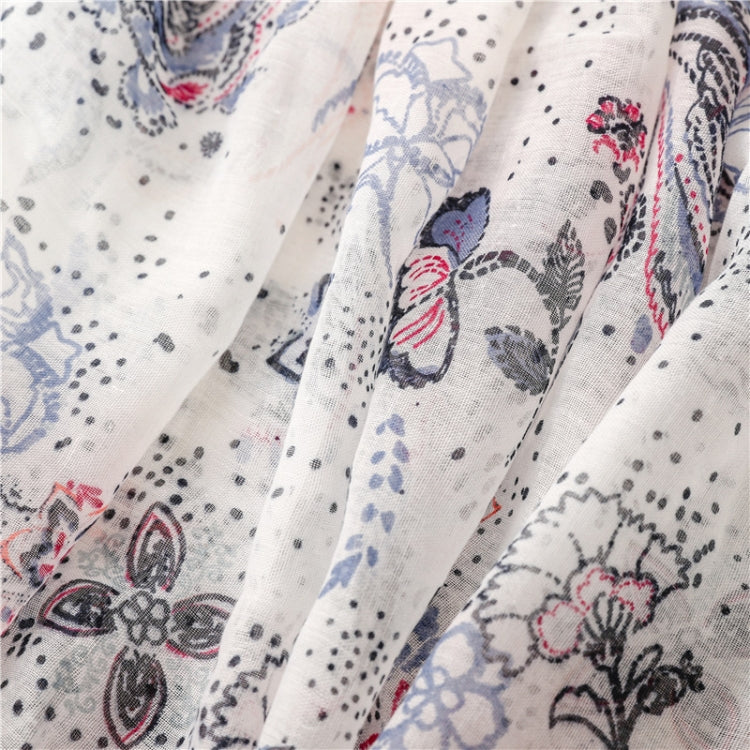 180 X 85cm  Women Cotton And Linen Scarf Retro Splicing Bohemian Printed Silk Shawl SL1908-007 - Image 5