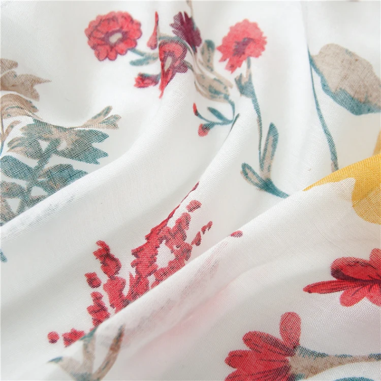 180 X 85cm  Women Cotton And Linen Scarf Retro Splicing Bohemian Printed Silk Shawl SL2004-053 - Image 5