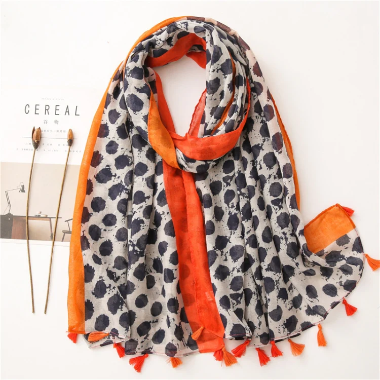 180 X 85cm  Women Cotton And Linen Scarf Retro Splicing Bohemian Printed Silk Shawl SL2008-007