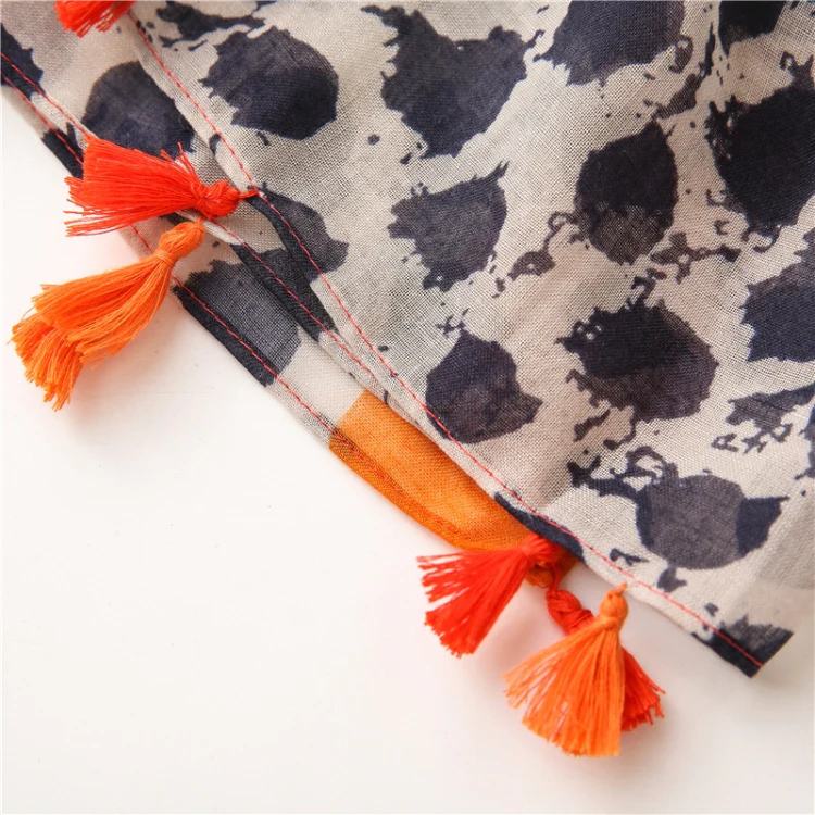 180 X 85cm  Women Cotton And Linen Scarf Retro Splicing Bohemian Printed Silk Shawl SL2008-007 - Image 6