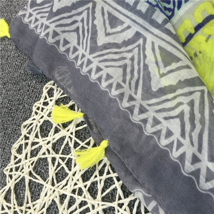 180 X 85cm  Women Cotton And Linen Scarf Retro Splicing Bohemian Printed Silk Shawl SL2310-017 - Image 5