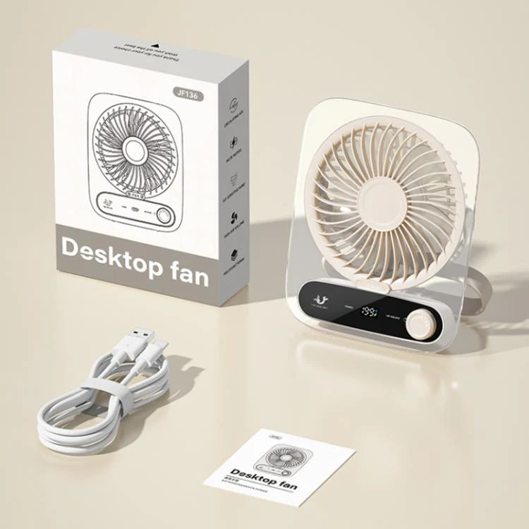 199-speed Desktop wall-mounted Fan With Handle & Light Built-in Aromatherapy Cotton(Clear Black) - Image 12